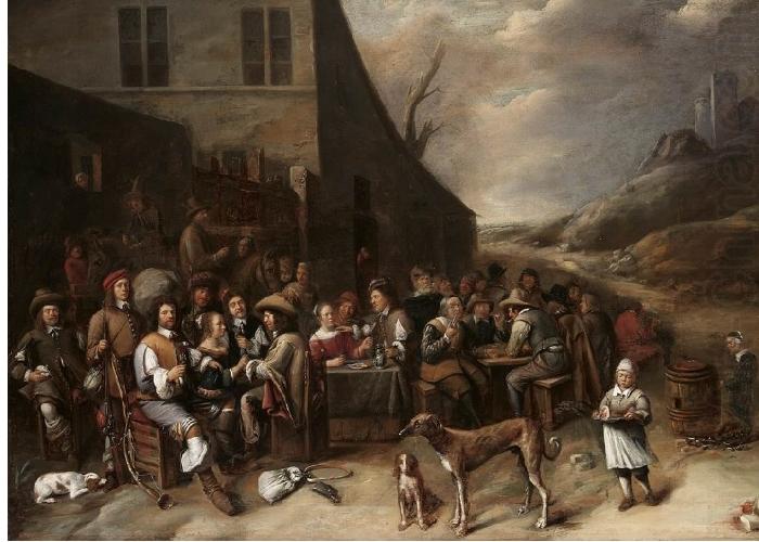 Outside a Tavern, Gillis van Tilborgh